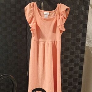 Rachel Zoe Peach Ruffle Sleeve Dress